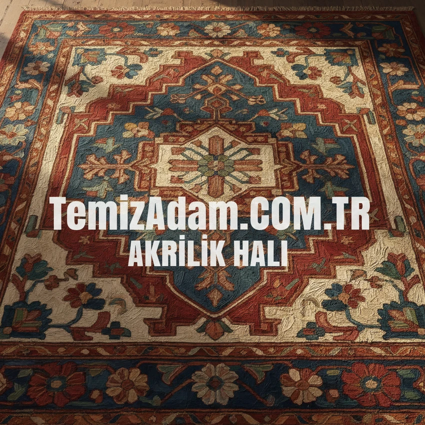 Akrilik halı yıkama ve hav kabartma işlemi.