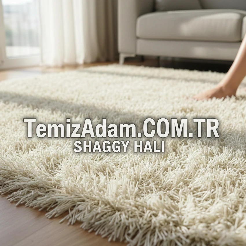 Derinlemesine shaggy halı yıkama ve dezenfekte işlemi.